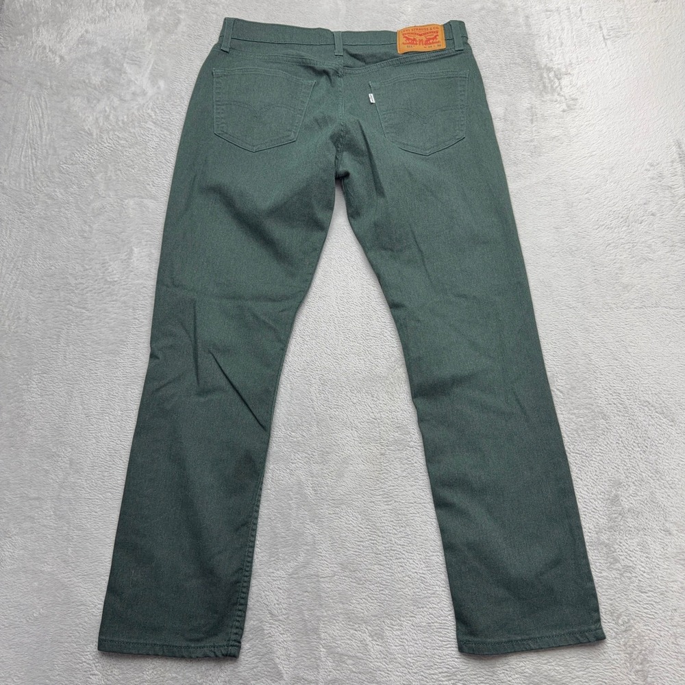 Levi's Pants Mens 34x30 Green 511 Slim Fit Forest Green Stretch Cotton Trousers - Picture 2 of 9